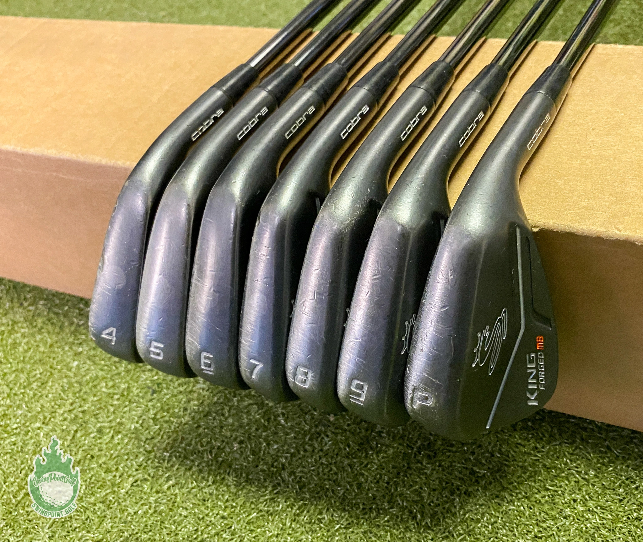 Used Cobra King Forged CB/MB Combo Irons 4-PW $-Taper 120g Stiff Steel Golf Set 1 Used Cobra King Forged CB/MB Combo Irons 4-PW $-Taper 120g Stiff Steel Golf Set