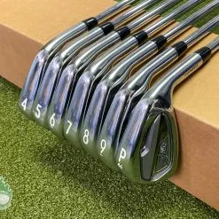 Used RH Titleist T100 Irons 4-PW AMT Tour White S300 Stiff Flex Steel Golf Set