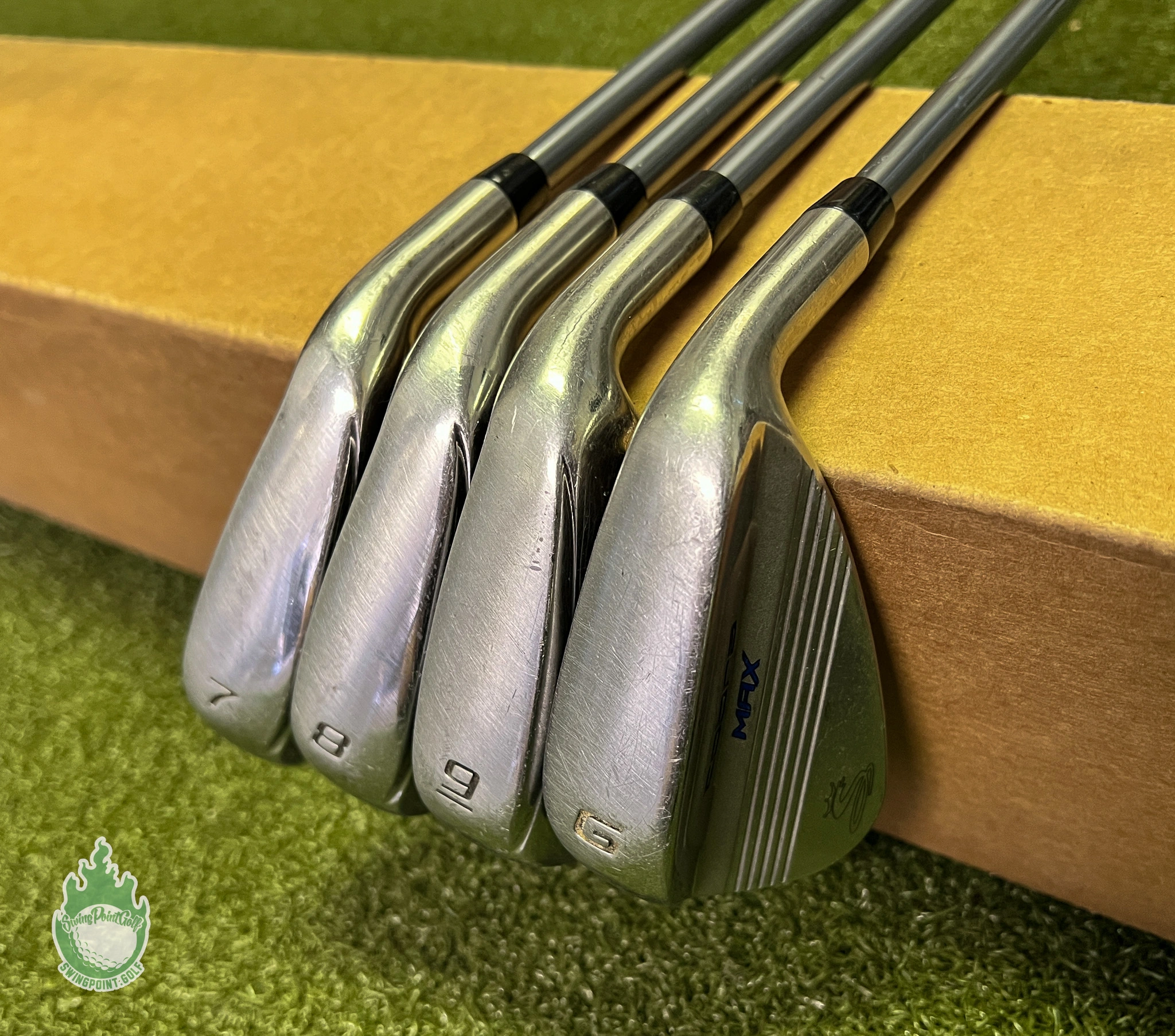 Used Right Handed Cobra Max Iron Set 7-9,GW Graphite 56g Lite Flex Golf Club 1 Used Right Handed Cobra Max Iron Set 7-9,GW Graphite 56g Lite Flex Golf Club