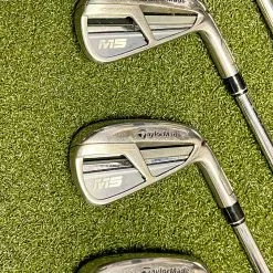 Used RH TaylorMade M5 Irons 4-PW/AW XP 100 S300 Stiff Flex Steel Golf Club Set -Fairway Woods Shop IMG 3795