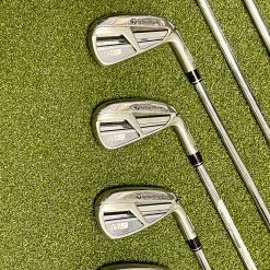 Used RH TaylorMade M5 Irons 4-PW/AW XP 100 S300 Stiff Flex Steel Golf Club Set -Fairway Woods Shop IMG 3797