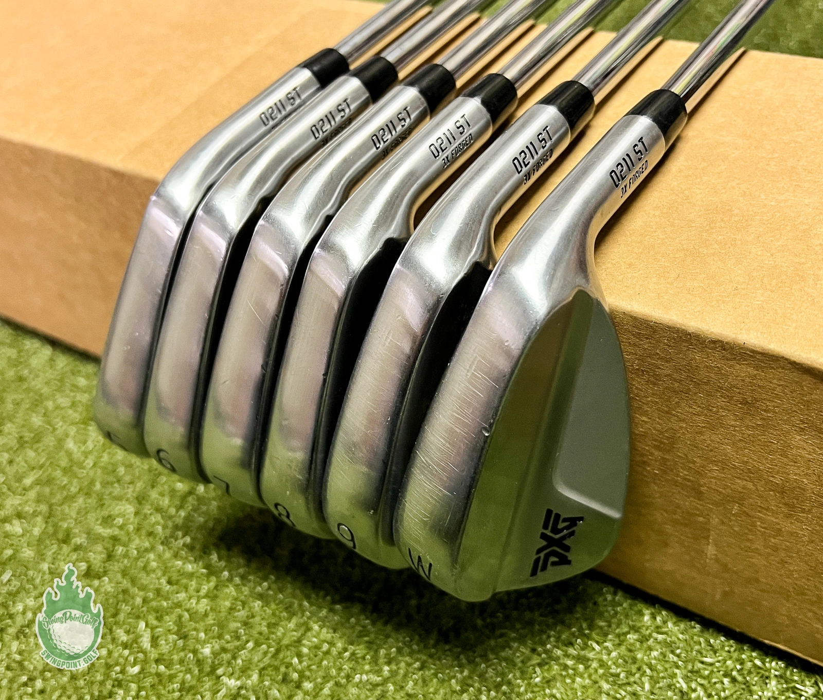Used RH PXG 0211ST 3X Forged Irons 5-PW KBS Tour 130g X-Stiff Steel Golf Set 1 Used RH PXG 0211ST 3X Forged Irons 5-PW KBS Tour 130g X-Stiff Steel Golf Set