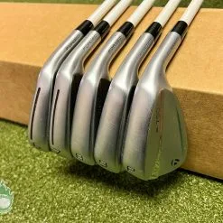 Used RH 2021 TaylorMade P-790 Forged Irons 6-PW Q85 Regular Graphite Golf Set