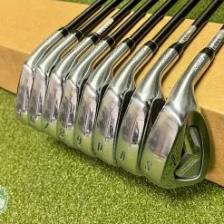 Used XXIO X Black Irons 5-PW/AW/SW AX-1 59g Stiff Flex Graphite Golf Club Set