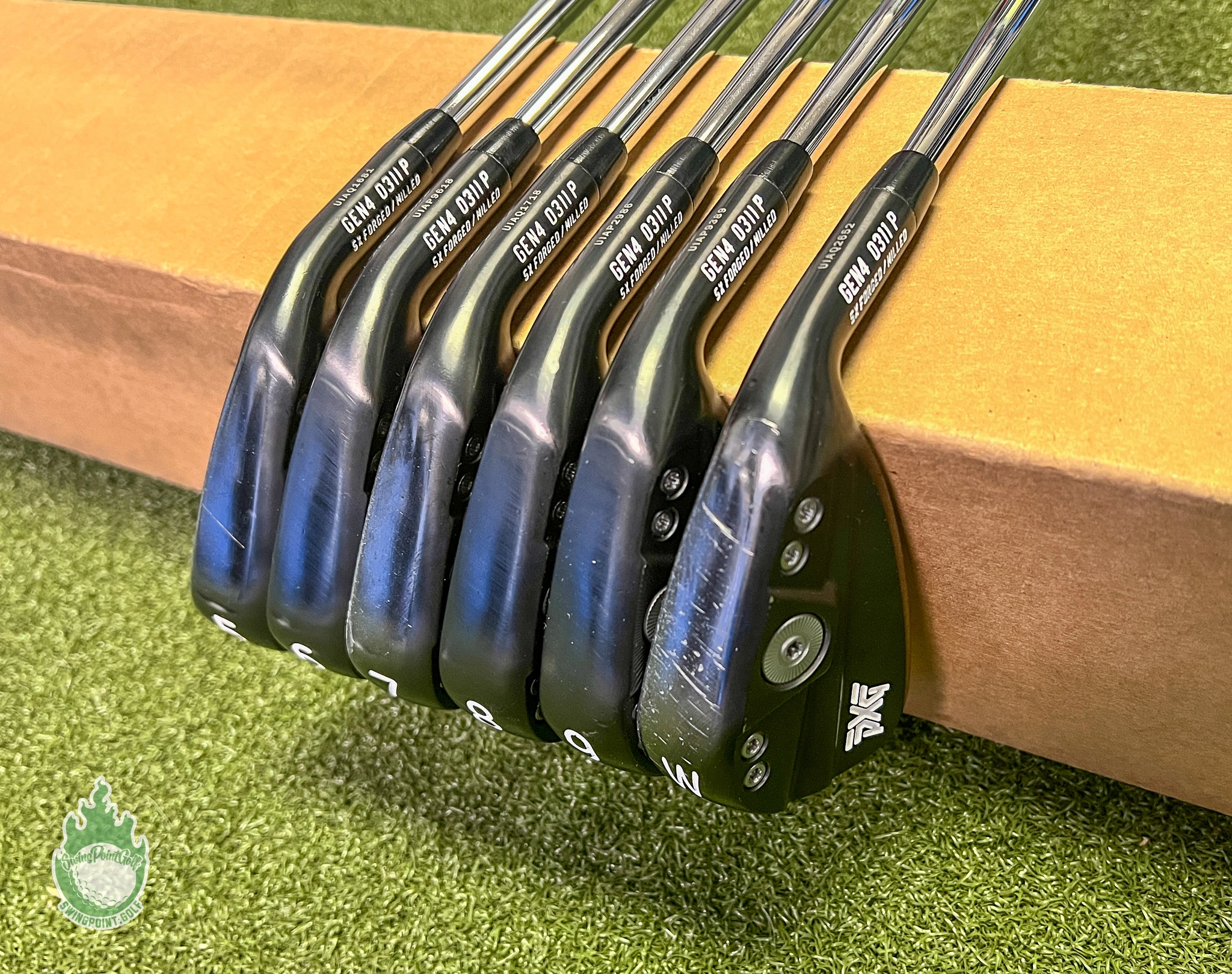 Used RH PXG 0311P Forged Darkness Gen 4 Irons 5-PW 105g Stiff Steel Golf Set 1 Used RH PXG 0311P Forged Darkness Gen 4 Irons 5-PW 105g Stiff Steel Golf Set